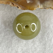Natural Type A Yellowish Green Jadeite Bead Charm 4.49g 13.8mm - Huangs Jadeite and Jewelry Pte Ltd