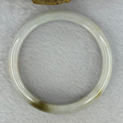 Type A Light Lavender Green with Brown Patches Jadeite Bangle 46.83g Internal Diameter 57.8mm 12.5 by 7.0mm (Very Slight Internal Line) - Huangs Jadeite and Jewelry Pte Ltd