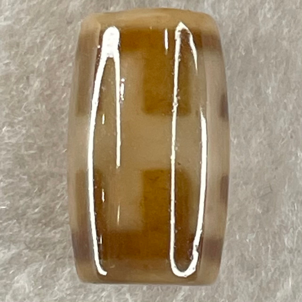 Natural Powerful Tibetan Old Oily Agate Patina Guiren Tairen Human Dzi Bead Totem Amulet Heavenly Master (Tian Zhu) 贵人天诛 4.98g 20.0 by 11.9mm - Huangs Jadeite and Jewelry Pte Ltd