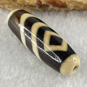 Natural Powerful Tibetan Old Oily Water Pattern One Eye Vajra With Nectar Vessel Treasure Bottle Agate Bead Heavenly Master (Tian Zhu) 天珠 8.83g 38.0 by 12.3mm - Huangs Jadeite and Jewelry Pte Ltd