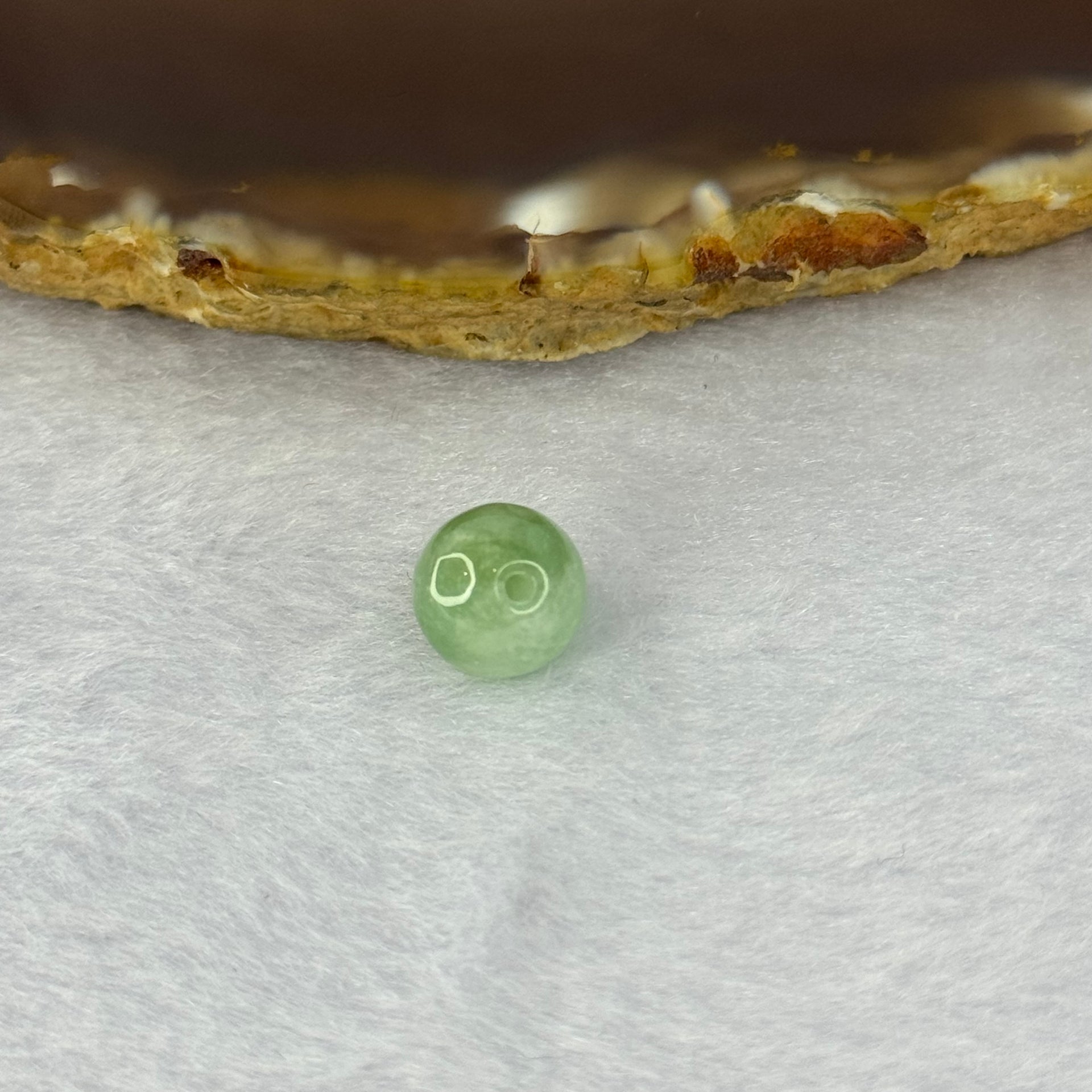 Type A Sky Blue Jadeite Bead for Bracelet/Necklace/Earrings/Rings 1.23g 9.0mm - Huangs Jadeite and Jewelry Pte Ltd