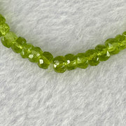 Natural Faceted Peridot Beads Bracelet 天然绿橄榄石手链 10.40g 16cm 5.6mm 56 Beads - Huangs Jadeite and Jewelry Pte Ltd