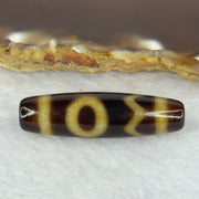 Natural Powerful Tibetan Old Oily Agate Sky Door Serenity 1 Eye Dzi Bead Heavenly Master (Tian Zhu) 一眼天诛 6.46g 38.2 by 10.7mm - Huangs Jadeite and Jewelry Pte Ltd