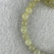 Special Edition Natural Type A Light Green with Yellow Jadeite Male Pixiu 20.9 by 17.7 by 13.0mm with Jadeite Beads Bracelet 22.18g 16cm 7.0mm 25 Beads - Huangs Jadeite and Jewelry Pte Ltd