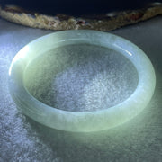 Natural Type A Light Green Jadeite Full Round Bangle | 55.6mm Yuan Tiao (33.96g 8.0x7.9mm | Perfect Grade | Imperial Wholeness & Heart Vitality) - Huangs Jadeite and Jewelry Pte Ltd
