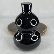 Natural Black Obsidian Hulu Display 842.38g 124.3 by 18.8mm - Huangs Jadeite and Jewelry Pte Ltd