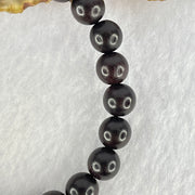 Natural Indian Small Leaf Zitan Rose Wood Beads Bracelet 天然小叶紫檀手链 7.16g 14.5cm 8.2mm 22 Beads - Huangs Jadeite and Jewelry Pte Ltd