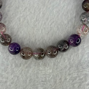 Natural Super 7 Beads Bracelet 23.17g 17cm 9.3mm 22 Beads - Huangs Jadeite and Jewelry Pte Ltd