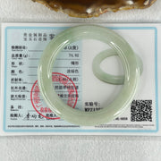 Type A Light Green Jadeite Bangle 74.92g Internal Diameter 56.6mm 11.5 by 12.4mm (Very Slight Internal Lines) - Huangs Jadeite and Jewelry Pte Ltd