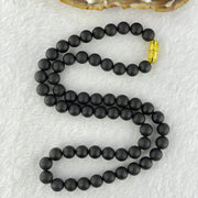 Natural Dark Matt Black Amber Beads Necklace 天然大黑天翁琥珀项链 14.98g 44cm 7.7mm 60 Beads - Huangs Jadeite and Jewelry Pte Ltd