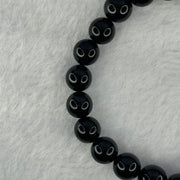 Natural Black Amber Beads Bracelet 6.94g 15cm 8.8mm 23 Beads - Huangs Jadeite and Jewelry Pte Ltd