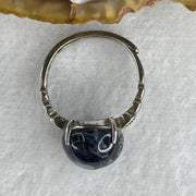 Good Grade Natural Blue Pietersite in S925 Sliver 2.84g 11.2 by 6.5mm (Adjustable Size) - Huangs Jadeite and Jewelry Pte Ltd