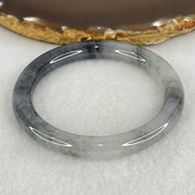 Type A Semi Icy Wuji Grey Jadeite Bangle Internal Diameter 52.9mm 34.23g 8.0 by 8.5mm (Slight Internal Lines) - Huangs Jadeite and Jewelry Pte Ltd