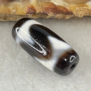 Natural Powerful Tibetan Old Oily Agate Tiger Tooth Daluo Dzi Bead Heavenly Master (Tian Zhu) 2.47g 20.3 by 8.9mm - Huangs Jadeite and Jewelry Pte Ltd