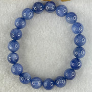 Natural Blue Kyanite Beads Bracelet 35.90g 15.5cm 10.3mm 19 Beads - Huangs Jadeite and Jewelry Pte Ltd
