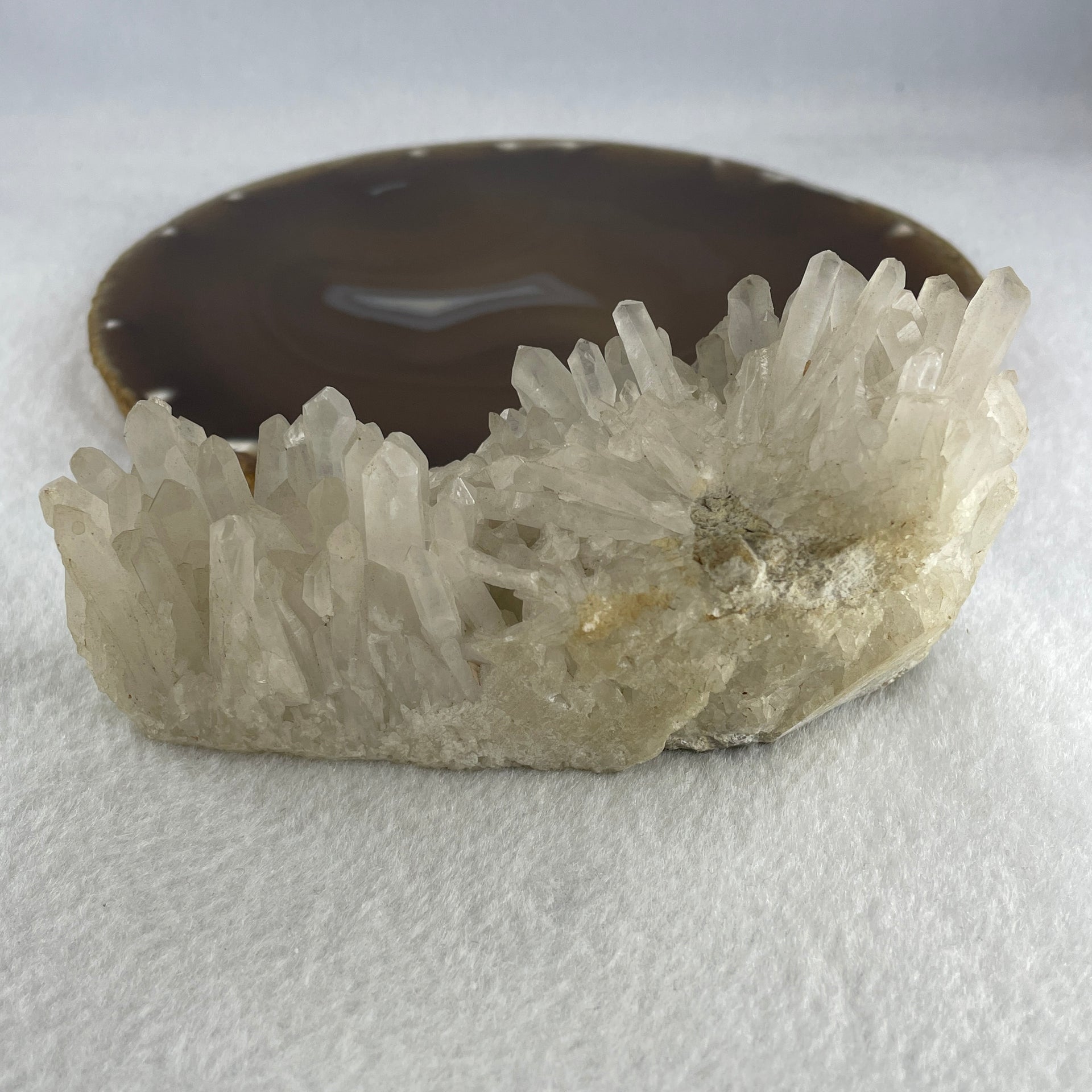 Natural Clear Quartz Crystal Cluster Display 286.5g 113.1 by 45.6 by 57.0mm - Huangs Jadeite and Jewelry Pte Ltd