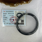 Type A Wuji Greyish Black Jadeite Bangle 70.00g Internal Diameter 60.7mm 16.1 by 8.1mm (Close to Perfect) - Huangs Jadeite and Jewelry Pte Ltd