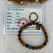 Natural Brown Amber Beads Bracelet 5.77g 7.9 15cm 7.9mm 24 Beads - Huangs Jadeite and Jewelry Pte Ltd