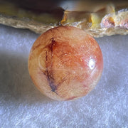 Average Grade Natural Copper Rutilated Quartz Sphere Ball 5.31g 15.6mm - Huangs Jadeite and Jewelry Pte Ltd