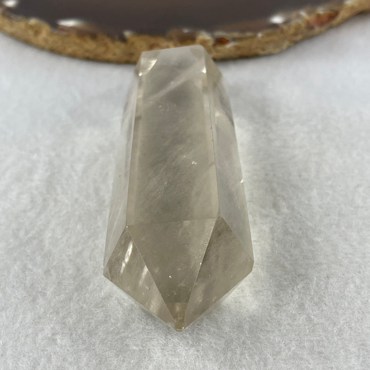 Natural Smoky Quartz Tower Display | (92.01g | 95.1 x 28.2 x 25.4mm | Grounding Catalyst, "Stone of Stability & EMF Shielding" Executive Anchor, Feng Shui Space Protection Column)