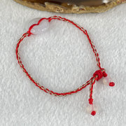 Type A Lavender Jadeite Ping An Kou Donut Charm in String Bracelet 4.20g 16.6 by 5.2mm - Huangs Jadeite and Jewelry Pte Ltd