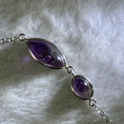 Above Average Natural Super 7 in S925 Sliver Bracelet 3.61g 15.8 by 7.7 by 5.5mm - Huangs Jadeite and Jewelry Pte Ltd