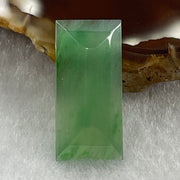 Type A Natural Icy Green Jadeite Rectangle Setting Stone 1.65g 21.9 by 10.5 by 3.7mm - Huangs Jadeite and Jewelry Pte Ltd