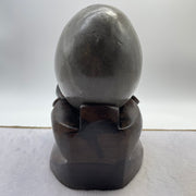 Natural Deep Purple Amethyst Egg with Wooden Stand Display Total 5,496.0g 170.0 by 165.0 by 275.0mm - Huangs Jadeite and Jewelry Pte Ltd