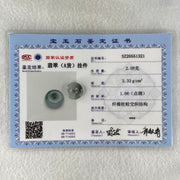 Type A Light Lavender With Wuji Grey Piao Hua Jadeite Ping An Kou Charm/Pendant 2.08g 13.6 by 5.4mm - Huangs Jadeite and Jewelry Pte Ltd