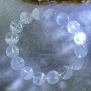 Natural White Phantom Quartz Beads Bracelet 53.03g 18.5cm 13.9mm 16 Beads - Huangs Jadeite and Jewelry Pte Ltd