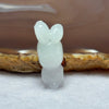 Type A Faint Lavender Green Jadeite Rabbit Pendant 8.33g 30.3 by 12.2 by 11.9mm - Huangs Jadeite and Jewelry Pte Ltd