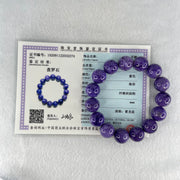 Good Grade Natural Charoite Beads Bracelet 59.867g 18.5cm 14.4mm 15 Beads - Huangs Jadeite and Jewelry Pte Ltd