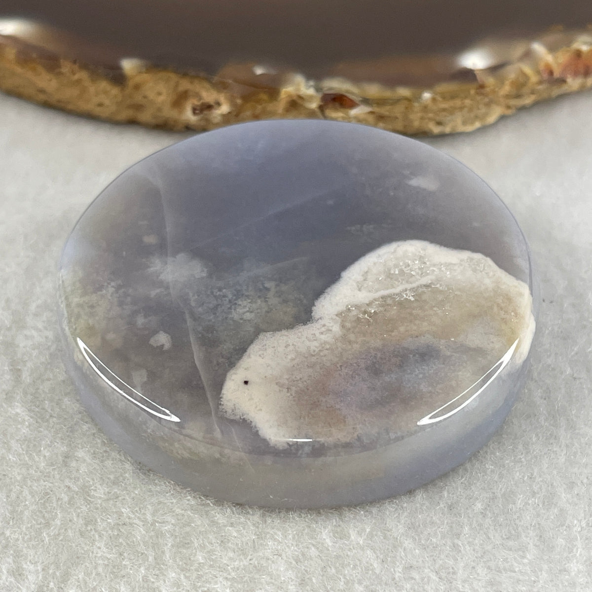 Natural Purple Flower Agate Full Round Bangle Set | (96.78g | 54.9mm ID | 12.2 x 10.0mm | Close to Perfect | Royal Blooming Grace & Spiritual Elevation Anchor, Feng Shui Blessing & Sovereign Fu Zhuo Stacking Bangle Set) - Huangs Jadeite and Jewelry Pte Ltd