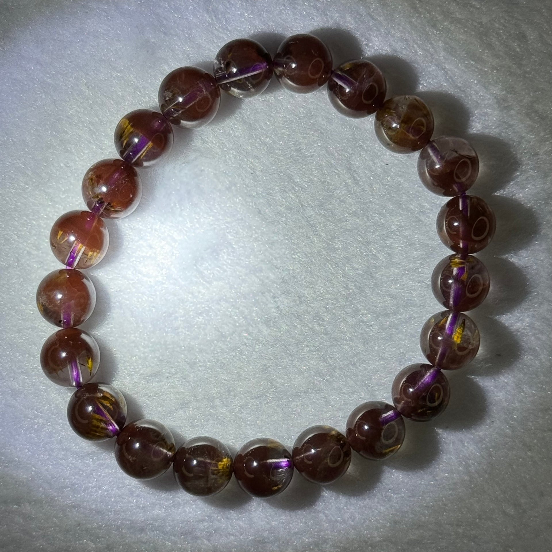 Very Good Grade Natural Auralite 23 Bracelet 天然激光23手链 24.96g 17cm 9.5mm 21 Beads - Huangs Jadeite and Jewelry Pte Ltd