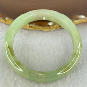 Type A Jelly Light Green and Brown Patches Jadeite Bangle Internal Diameter 54.2mm 49.77g 12.1 by 8.0mm (Slight Internal Lines) - Huangs Jadeite and Jewelry Pte Ltd