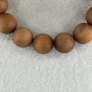 Certified Natural Sandalwood Beads Bracelet 30.16g 18cm 15.1mm 15Beads - Huangs Jadeite and Jewelry Pte Ltd