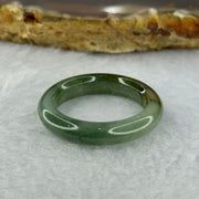 Type A Oily Green Jadeite Ring 3.19g 5.0 by 4.0mm US8.25 HK18 - Huangs Jadeite and Jewelry Pte Ltd