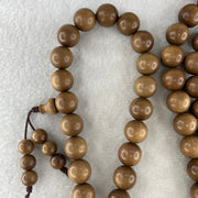 Natural India old tree sandalwood necklace 89.65g 12.1mm 111 beads 130cm - Huangs Jadeite and Jewelry Pte Ltd