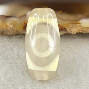 Natural Powerful Tibetan Old Oily Agate 3 Eyes Dzi Bead Heavenly Master (Tian Zhu) 三眼天诛 2.80g 20.1 by 9.9mm - Huangs Jadeite and Jewelry Pte Ltd