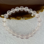 Natural Rose Quartz Beads Bracelet 天然玫瑰石英珠手链 20.43g 16cm 8.9mm 22 Beads - Huangs Jadeite and Jewelry Pte Ltd