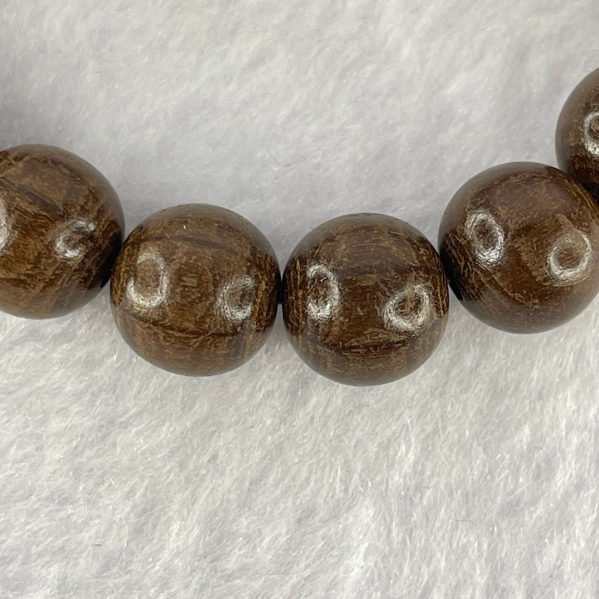 Natural Six Way Wooden Beads Bracelet 六道木手链 11.02g 17cm 10.8mm 19 Beads - Huangs Jadeite and Jewelry Pte Ltd