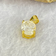 Natural Madagascar Blue Moonstone in S925 Silver Gold Color Pendant 1.17g 10.0 by 7.5 by 5.0mm - Huangs Jadeite and Jewelry Pte Ltd