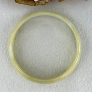 Type A Yellowish Green Jadeite Bangle Internal Diameter 52.8mm 28.01g 14.3 by 4.1mm (Slight Internal Line) - Huangs Jadeite and Jewelry Pte Ltd