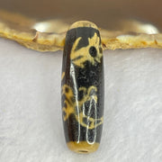 Natural Powerful Tibetan Old Oily Agate Guan Yin on Dragon Dzi Bead Heavenly Master (Tian Zhu) 观音龙天珠 9.23g 38.0 by 12.4mm - Huangs Jadeite and Jewelry Pte Ltd