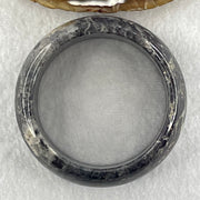 Natural Apache Tears Obsidian Bangle 126.01g Inner Diameter 56.7mm 27.6 by 9.6mm - Huangs Jadeite and Jewelry Pte Ltd