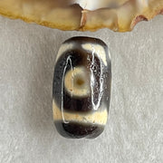 Natural Powerful Tibetan Old Oily Agate 3 Eyes Dzi Bead Heavenly Master (Tian Zhu) 三眼天诛 2.83g 17.4 by 10.1mm - Huangs Jadeite and Jewelry Pte Ltd