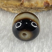 Natural Powerful Tibetan Old Oily Agate 1 Line Dzi Bead Heavenly Master (Tian Zhu) 1.85g 10.2 by 11.0mm - Huangs Jadeite and Jewelry Pte Ltd