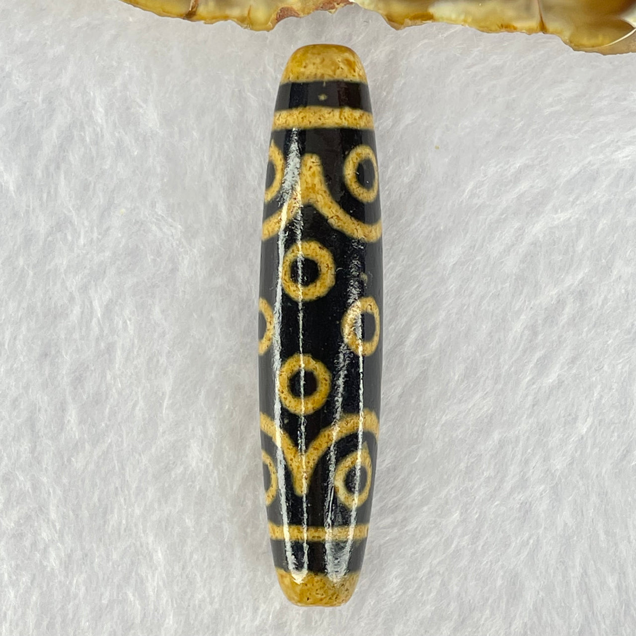 Natural Powerful Tibetan Old Oily Dark and Light Brown Agate 15 Eyes Dzi Bead Heavenly Master (Tian Zhu) 十五眼天诛 15.03g 59.9 by 13.4mm - Huangs Jadeite and Jewelry Pte Ltd