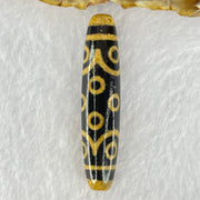 Natural Powerful Tibetan Old Oily Dark and Light Brown Agate 15 Eyes Dzi Bead Heavenly Master (Tian Zhu) 十五眼天诛 15.03g 59.9 by 13.4mm - Huangs Jadeite and Jewelry Pte Ltd