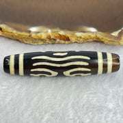 Natural Powerful Tibetan Old Oily Agate Zha Ji La Mu Female Cai Shen Bead Heavenly Master (Tian Zhu) 扎吉拉木女财神天珠 15.42g 58.5 by 13.3mm - Huangs Jadeite and Jewelry Pte Ltd